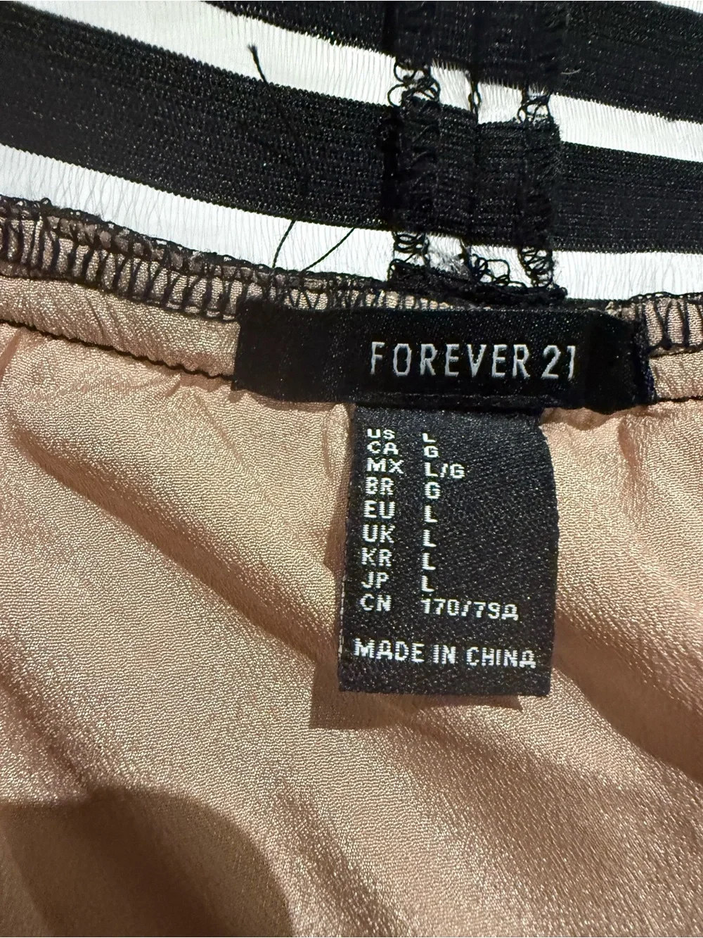 Forever 21 Fit and Flare Horizontal stripe mini Skirt